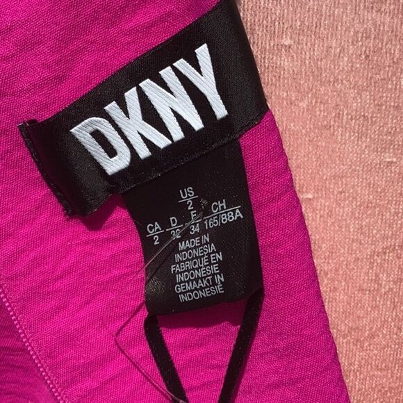 DKNY NWT HOT PINK FUCHSIA MINI DRESS SIZE 2 - Picture 8 of 8